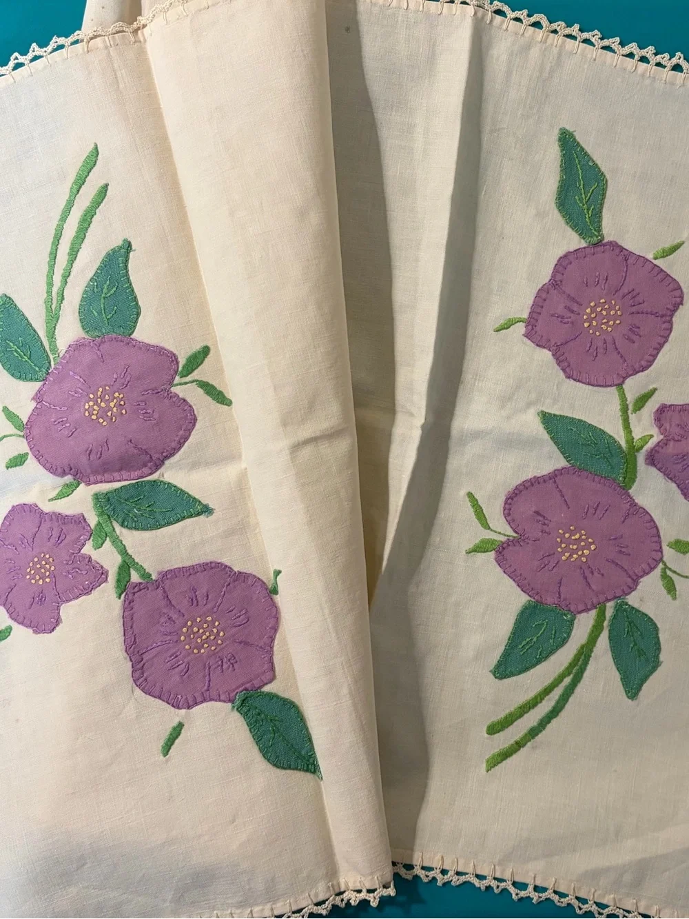 Vintage Bath Set Purple - Hand Made